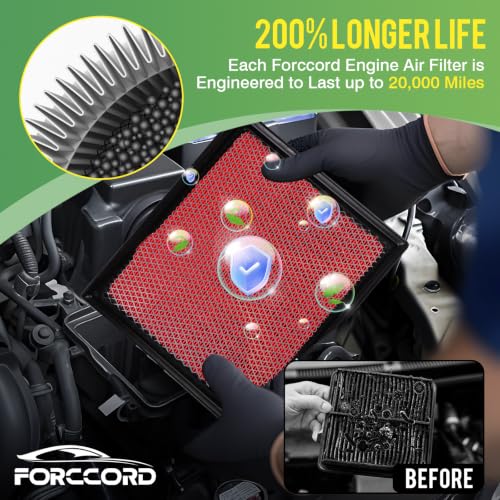 Image of Cabin & Engine Air Filter Fit for 2016-2023 Toyota Tacoma V6 Activated Carbon Cabin Filter Replace#CF10374 CA11895 Car Accessories