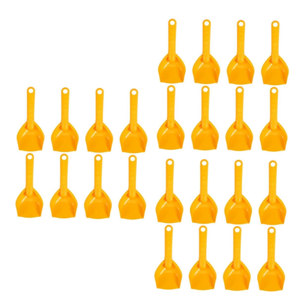UKCOCO 24 Piezas Palas de Playa para Juguetes para Excavar Arena y Jardín Pala de Duradera para Exterior y Arenero Color Amarillo