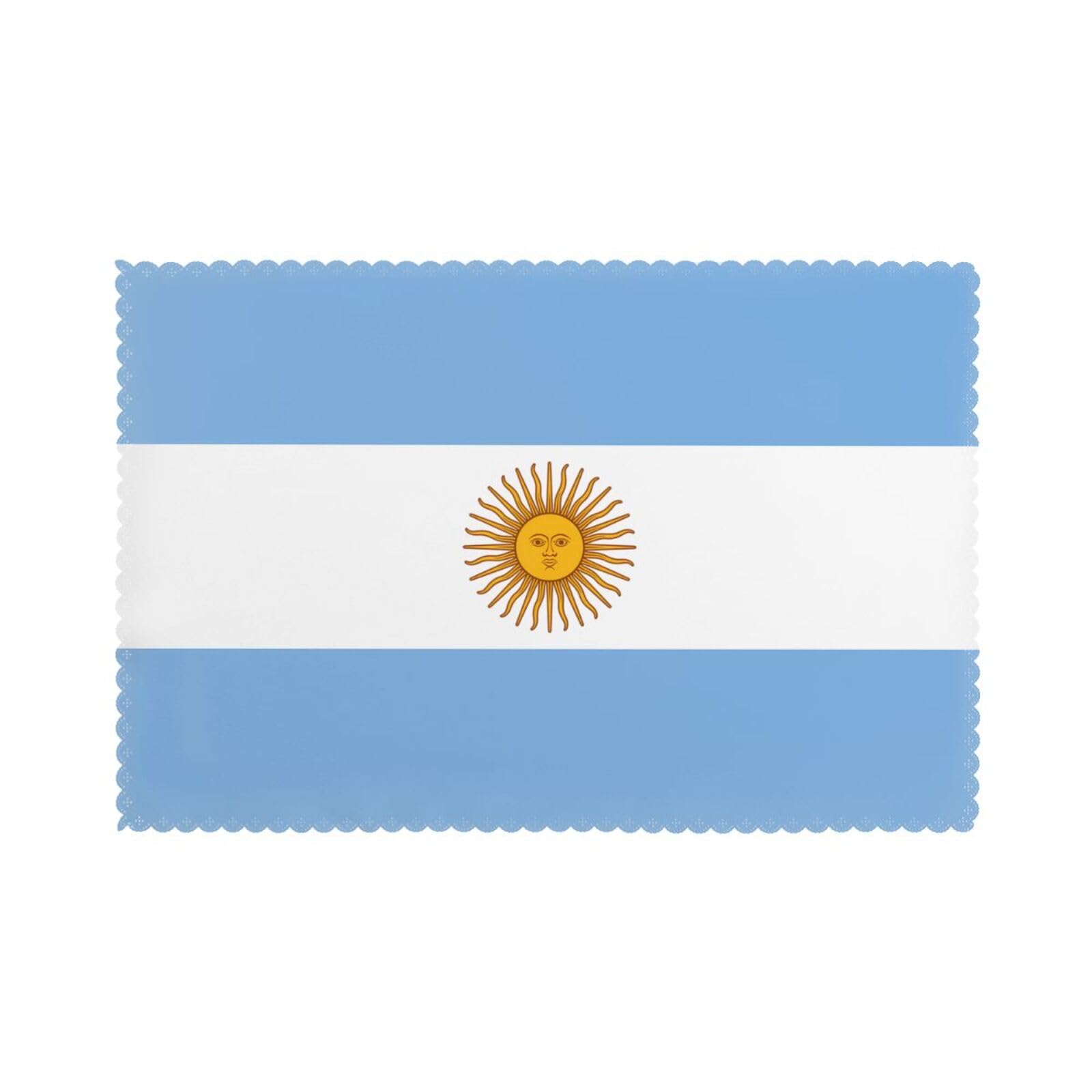 Argentine flag Placemat set of 6, oil-proof, washable, suitable for kitchen, restaurant, party, etc.