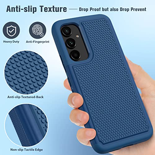 Image of FNTCASE for Galaxy A54-5G Phone Case - Samsung Military Grade Drop Protection, 14ft Drop Tested, Screen Protector Included, Anti-Slip Matte Textured, TPU+PC Dual Layer Shockproof Cover (Blue)