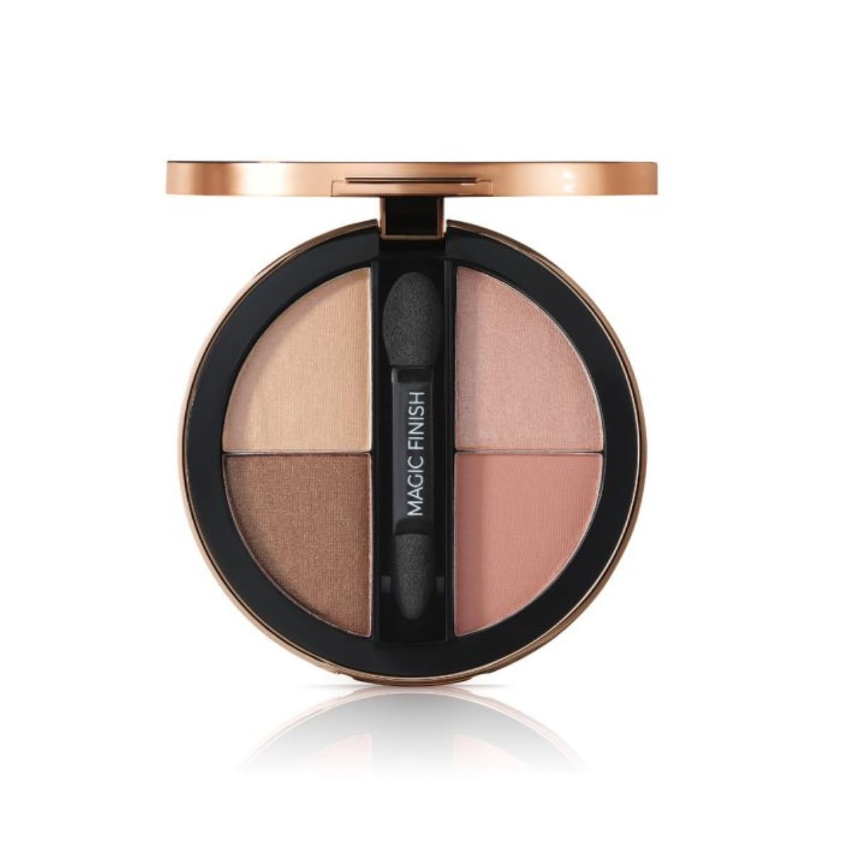 MAGIC FINISH Eyeshadow Palette Satin Eyeshadow No. 3-4-in-1 make-up with hyaluronic acid, ultra fine pigments, satin finish & intense color, case with mirror & applicator, 4 x 0.08 Oz