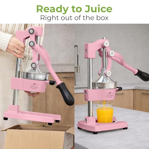 Image of Zulay Kitchen Cast Iron Juicer - Heavy Duty Manual Juicer with Detachable Strainers for Easy Cleaning, Orange Juice Press for Citrus Fruits, Perfect for Bartenders, Juice Lovers & Health Enthusiasts