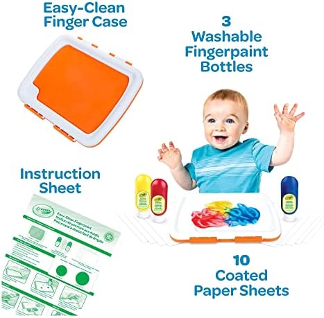 Crayola Easy-Clean Fingerpaint Set Arts & Crafts 4 51Vp76F7DAL. AC