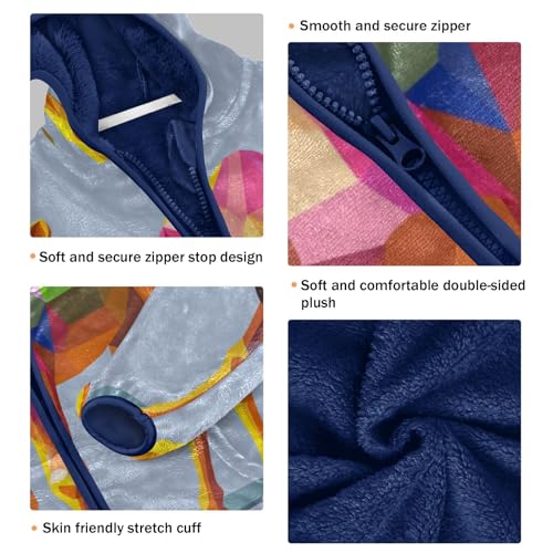 Cartoon Camel Girls Fleece Jacket Girls Fall Jacket Girls Zip Up Hoodie Girls Sherpa Jacket 2-10T3