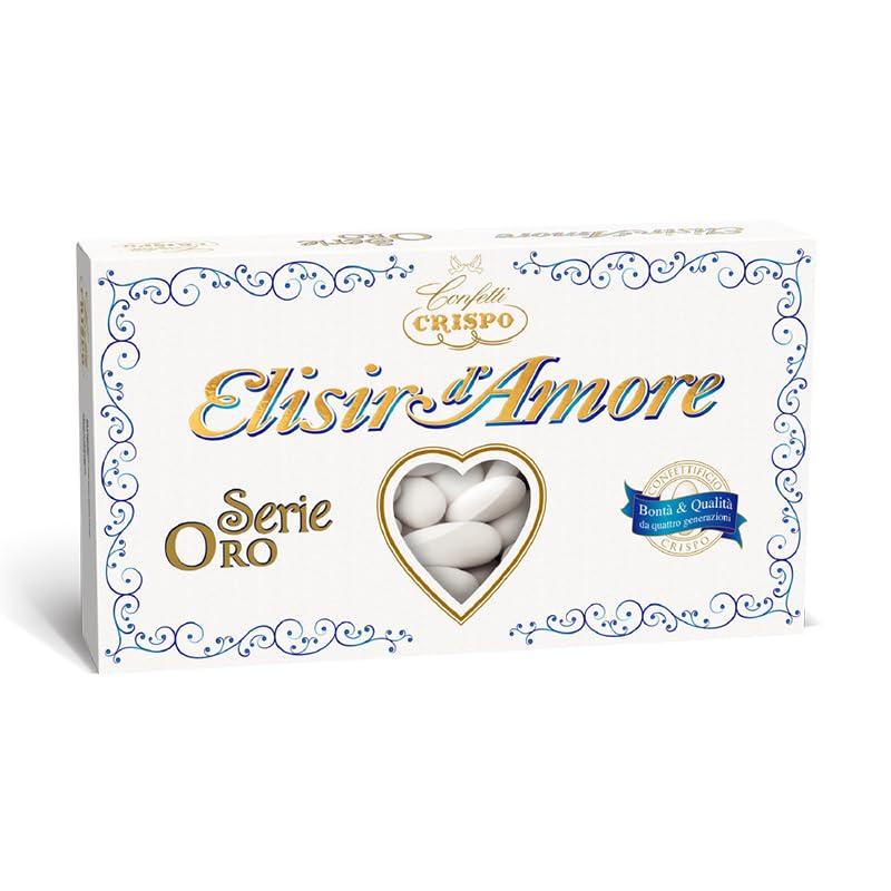 Crispo Confetti Elisir d'Amore Serie Oro alla Mandorla, 500 g, Confezione da 1 Pezzo