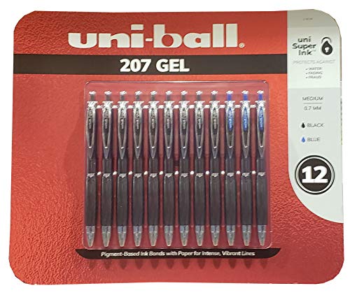UniBall 207 Retractable Gel Pen (Netcount 12 Pen In 1 Pack),, ()