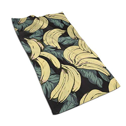 Preisvergleich Produktbild tyui7 Schwarzes Bananenhandtuch Gesichtstuch Toilettenküche Weiche Mikrofaser Strandreisetuch 40x70cm für Poolbad Spa Fitness Schwimmen