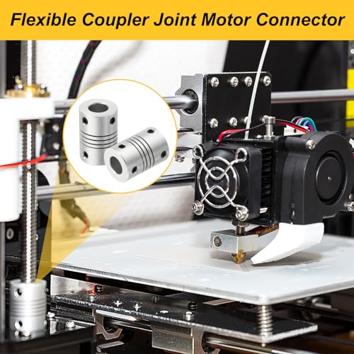 QUARKZMAN 4 Stück Flexible Kupplungen 8mm Bis 8mm Aluminiumlegierung Verbindungsstück Flexible Wellenkupplungen Motorkupplung Für 3D Drucker CNC Maschine Motor Encoder D16 x L23mm