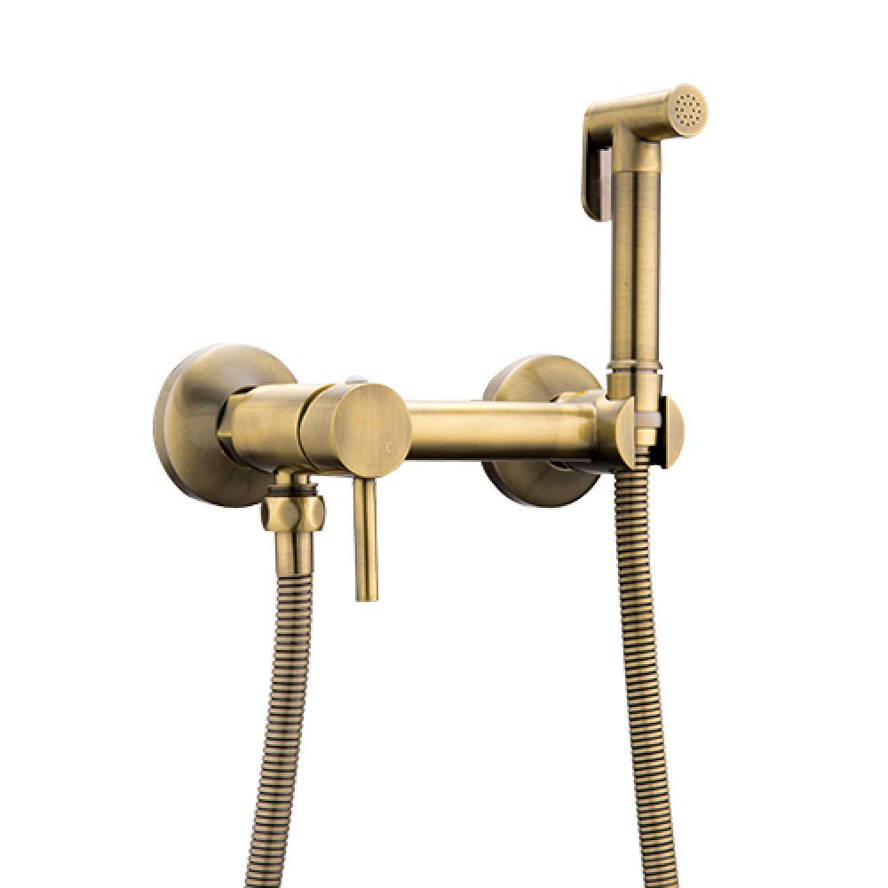 Bidé, cabezal de ducha, ducha higiénica, rociador de limpieza, limpieza en caliente y amp; mezclador en frío kit de rociador para inodoro ducha bidet grifo, F7503,4, como se muestra
