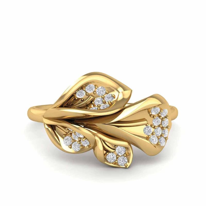 Image of DISHIS 14K /18K Yellow Gold Diamond Ring for Women