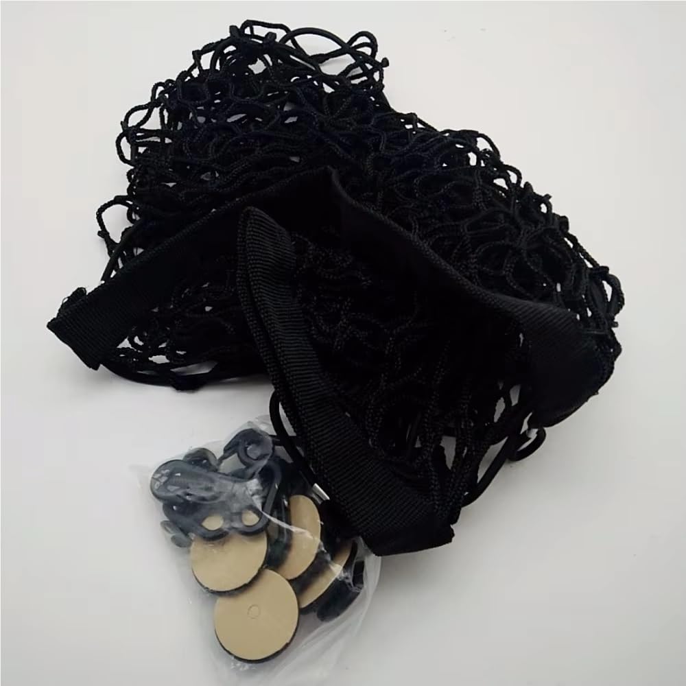 Organizer Universale in Nylon con Rete Elastica per Bagagliaio Auto 100x100cm Rete Portaoggetti Tasca Organizer