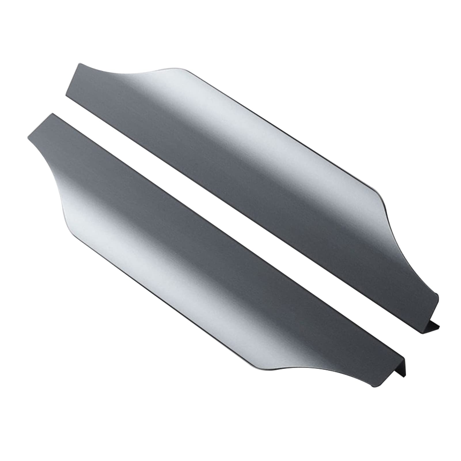 Poignée encastrée gris brossé 1000mm pour placard de cuisine moderne (Lot de 2)