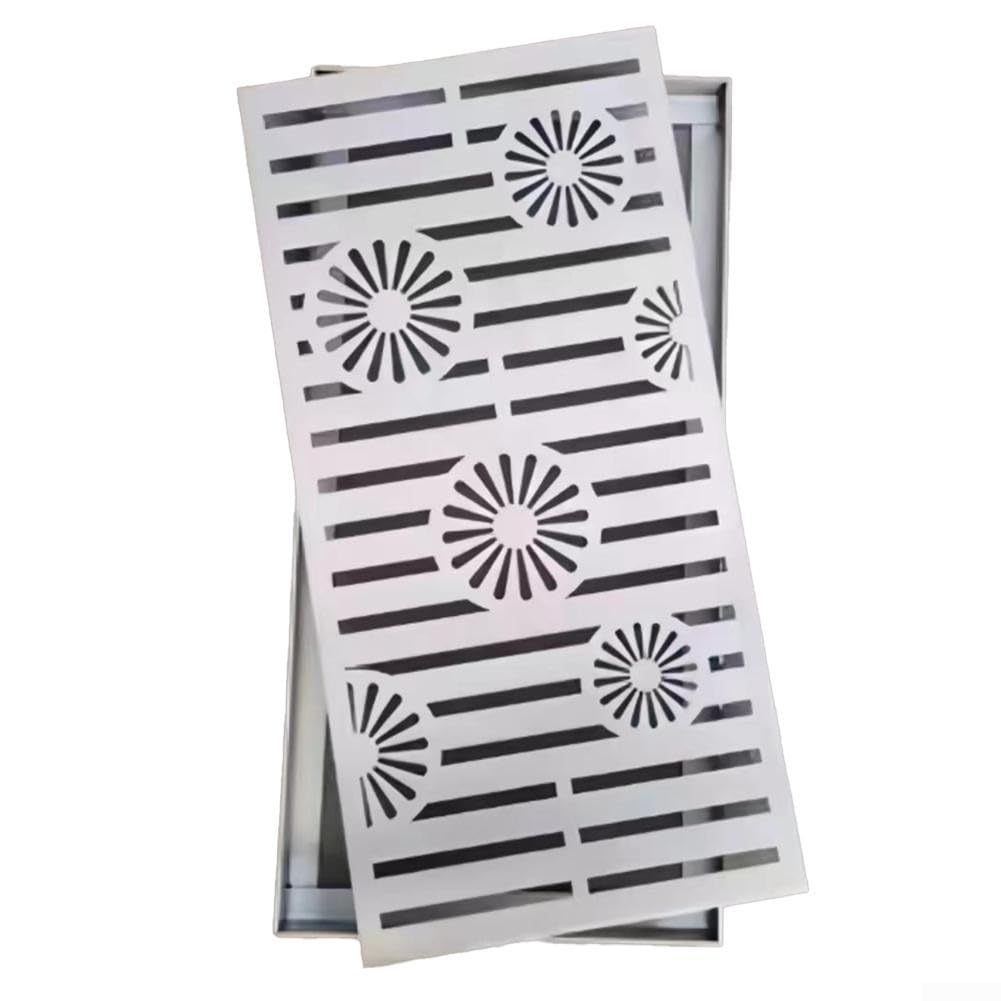 Griglia di scarico in acciaio inox con telaio, rettangolare, per patio, giardino, piscina, soluzione di drenaggio antiscivolo, colore argento, 200 x 300 mm o 200 x 400 mm (200 x 400 x 20 x 2 mm)