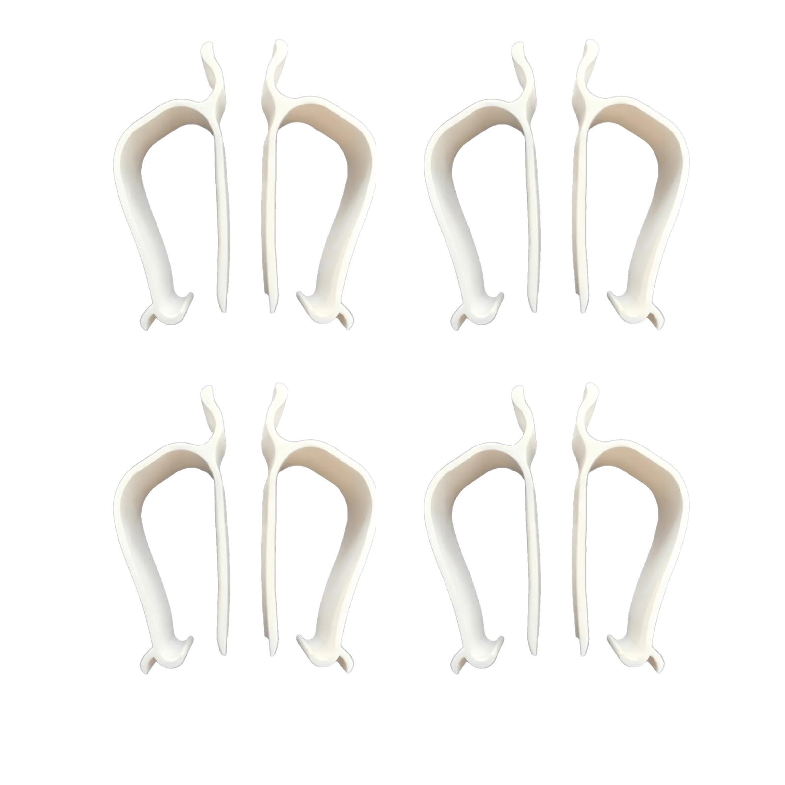 Jiapika White Toilet Seat Reinforcement Clip 4 Pack Pp Side Set With Hand Install Clip On Design For Bathroom Repair And Seat Stability Use
