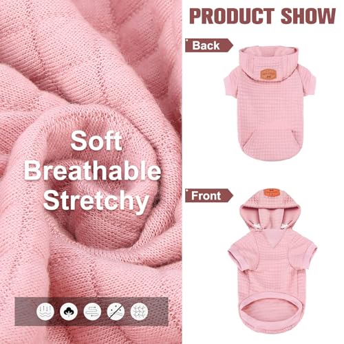 Image of BEAUTYZOO Dog Hoodies Sweater for Large Dogs,Waffle‑Like Laminated Pet Coat