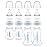Maymom Wide-Mouth Milk Storage Collection Feeding Bottle with Nipple, Dome Cap, Bottle Top, SureSeal Disk; Compatible with Spectra/Luna Pumps; 4.7oz/140mL, 2pc & 9oz/280mL, 2pc