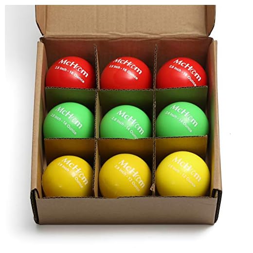 McHom 2.8in Weighted Baseball Training Balls for Hitting, Batting or Pitching Practice | 9-Pack | Weights Include 12, 14 and 16 oz