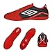 Umbro Men's Classico 12 Indoor Soccer Shoe, Red/White/Black, 9