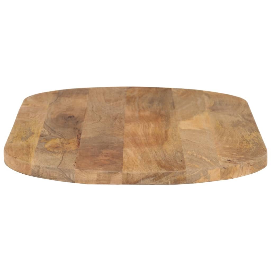 Piano Tavolo Ovale in Legno Massello di Mango 110x50x2,5 cm per Rinnovo Arredamento Casa e Commerciale, Superficie Liscia Facile da Pulire, Design Rustico con Venature