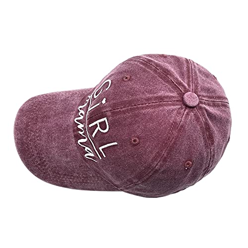 Nvjui Jufopl Embroidered Girl Mama Hat, Mom Baseball Cap­ For Women Distressed Adjustable Washed Dad Hats Red #TOP2