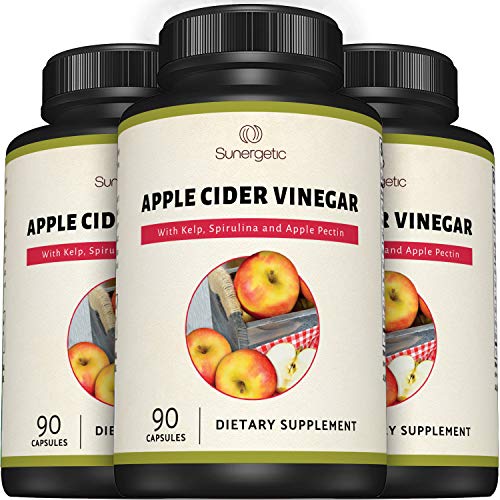 Premium Apple Cider Vinegar Capsules – Includes Apple Pectin, Spirulina & Kelp – ACV to Help Support Overall Wellness – Powerful Apple Cider Vinegar Pills – 90 Apple Cider Vinegar Capsules - Thumbnail 7