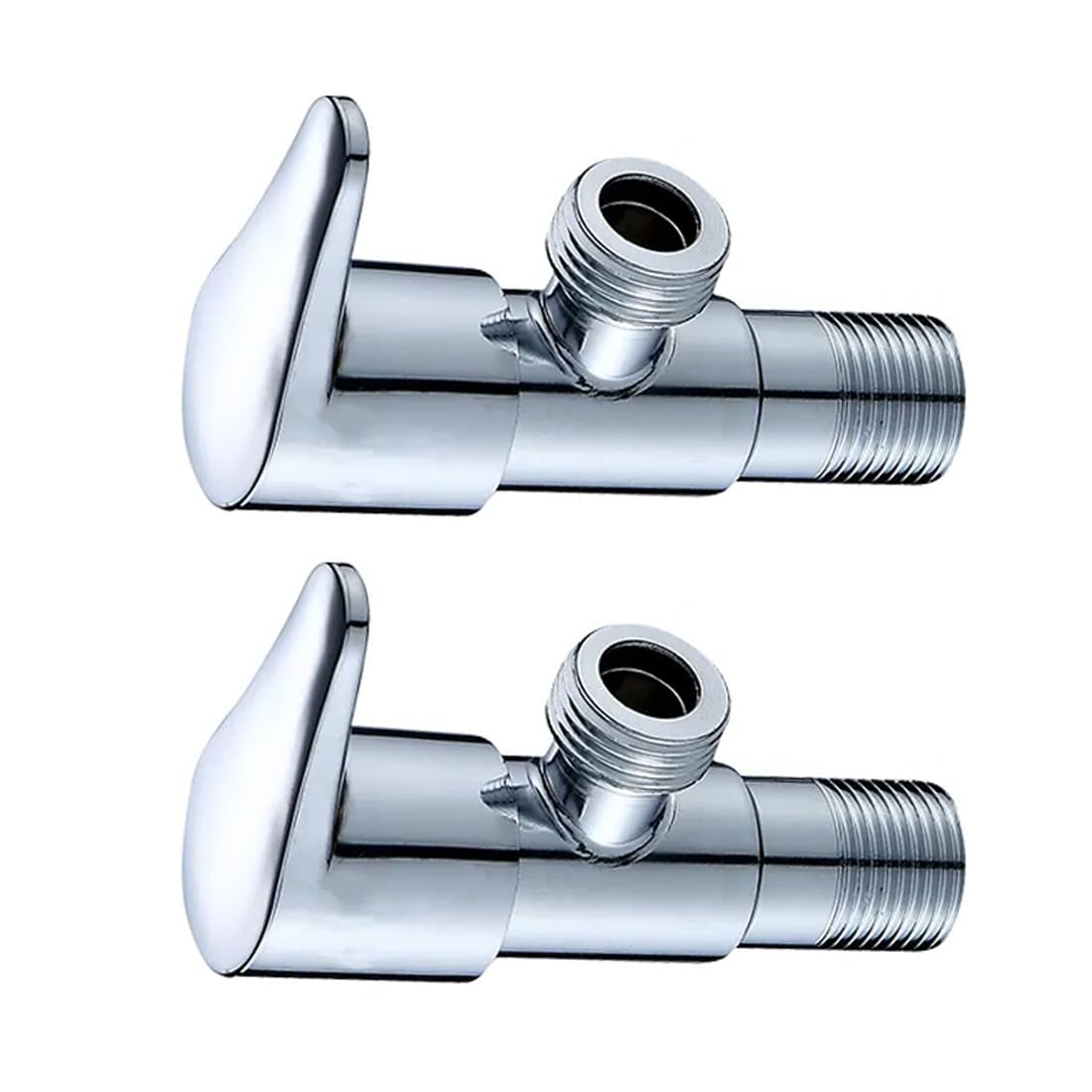 Imaashi Stainless Steel & Brass Disk Angle Valve Multipurpose Angle Cock for Bathroom, Wash Basin, Toilet & Geyser Durable Water Flow Control Valve - (Pack of - 2)