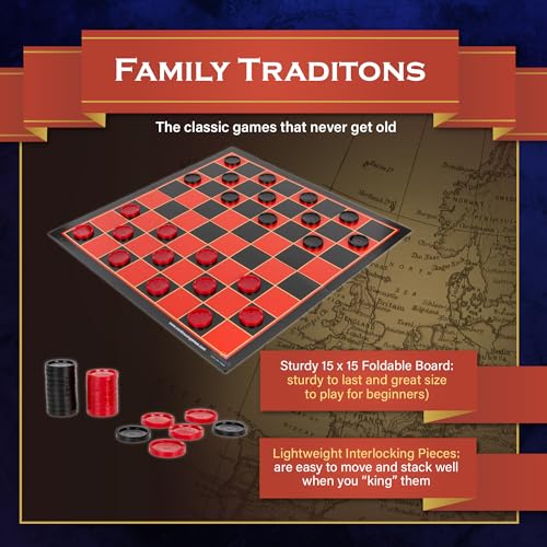 Checkers Family Traditions juego de mesa familiar miniatura 5