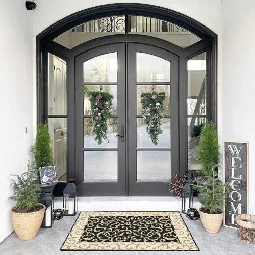 Felpudo Grande de 60 x 270 cm con Base de Goma Antideslizante y Lavable para Pasillo, Modelo D 5