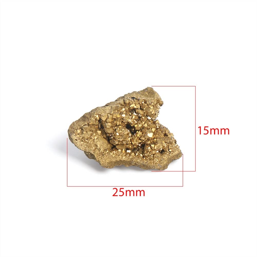Cristal naturel Matériaux naturels bruts Spécimens Fabrication de bijoux Cadeau de bricolage Galvanoplastie Or Grappe de cristal de pierres précieuses brutes Titane GeodeCrystal Collections de la mais