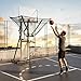 Basketball Rebounder Return Machine with 180° Rotating Track Adjustable Height Return Attachment Heavy Duty Shooting Trainer Rebounder Net Return System for Solo Practice & Efficient Training