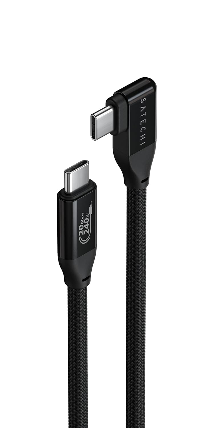 𝗦𝗔𝗧𝗘𝗖𝗛𝗜 𝗕𝘂𝗻𝗱𝗹𝗲 Hub USB C Magnetico 7 en 1 y Cable USB C 240W Angulo Recto