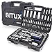 BITUXX® 108 Teiliges Werkzeugkoffer Knarrenkasten Werkzeugset Werkzeugkasten Ratschenkasten Steckschlüssel Bit Sechskant Werkzeug Set Werkzeug,Fahrradkette günstig Kaufen-BITUXX® 108 Teiliges Werkzeugkoffer Knarrenkasten Werkzeugset Werkzeugkasten Ratschenkasten Steckschlüssel Bit Sechskant Werkzeug Set