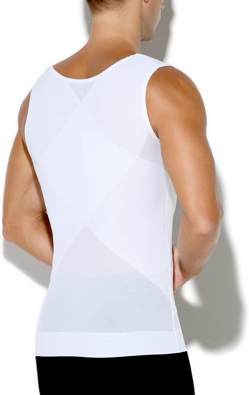Invisible Men's Shapewear - Sleeveless Compression Undershirt for Formal Wear & Office Use