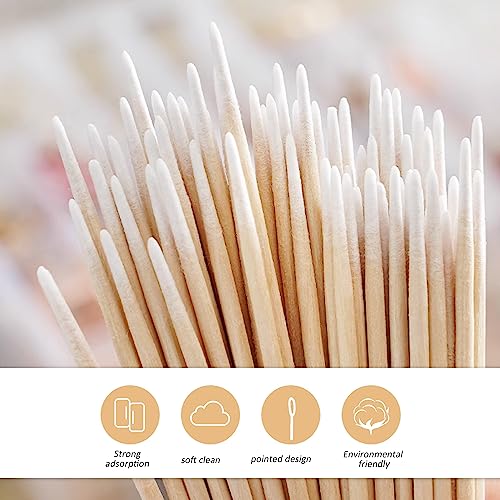 600 spitze Wattestäbchen, verwendbar für Tätowierungen, Augenbrauen-Tätowierungen, Schönheitsmaniküre, Entfernen des inneren Eyeliner, Einweg-Reinigungs-Wattestäbchen