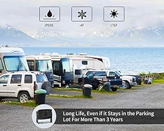 FOOKOO Ⅱ HD Backup Camera System Kit,7" 1080P Reversing Monitor+IP69 Waterproof Rear View Camera,Sharp CCD Chip, 100% Not Wash Up,Truck/Semi-Trailer/Box Truck/RV (FHD1-Wired)