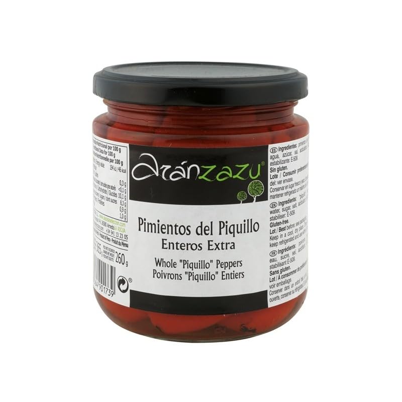 Pimiento Piquillo Entero Aránzazu 370gr (Pack 3 uds)