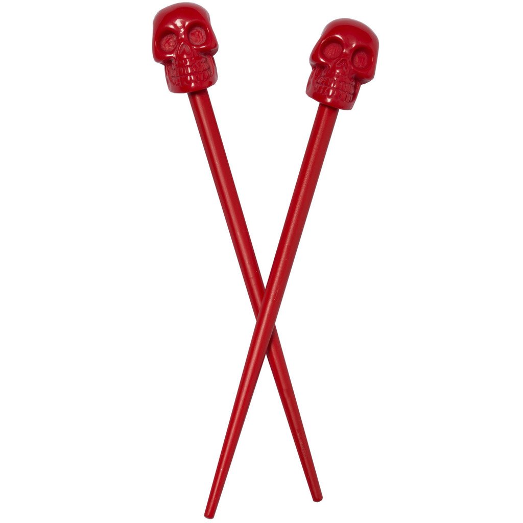 Kreepsville 666 Red Skull Collection Hair Sticks