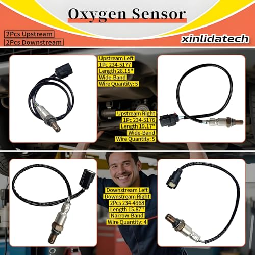 4Pcs Sensor de Oxígeno para Ford F150 5.0L V8 2015-2017 miniatura 3