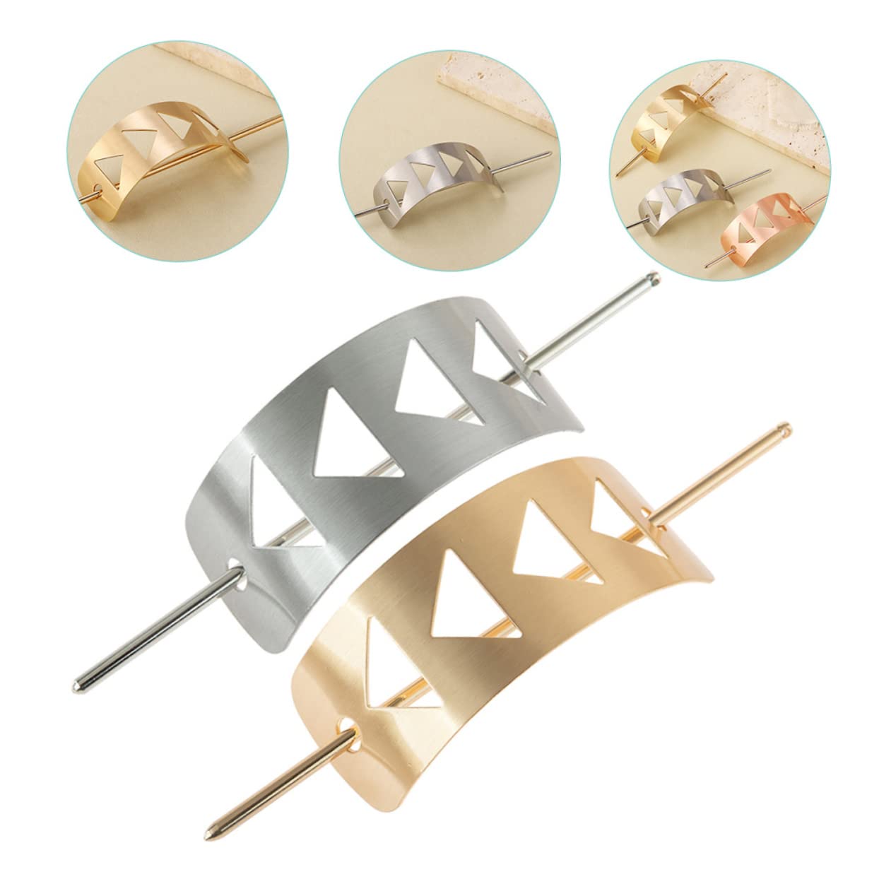 Didiseaon 10 Piezas horquilla de de caballo pinzas para el cabello para mujeres pinzas para el cabello niña pasadores de pelo clip de de caballo para el cabello ronda bollo