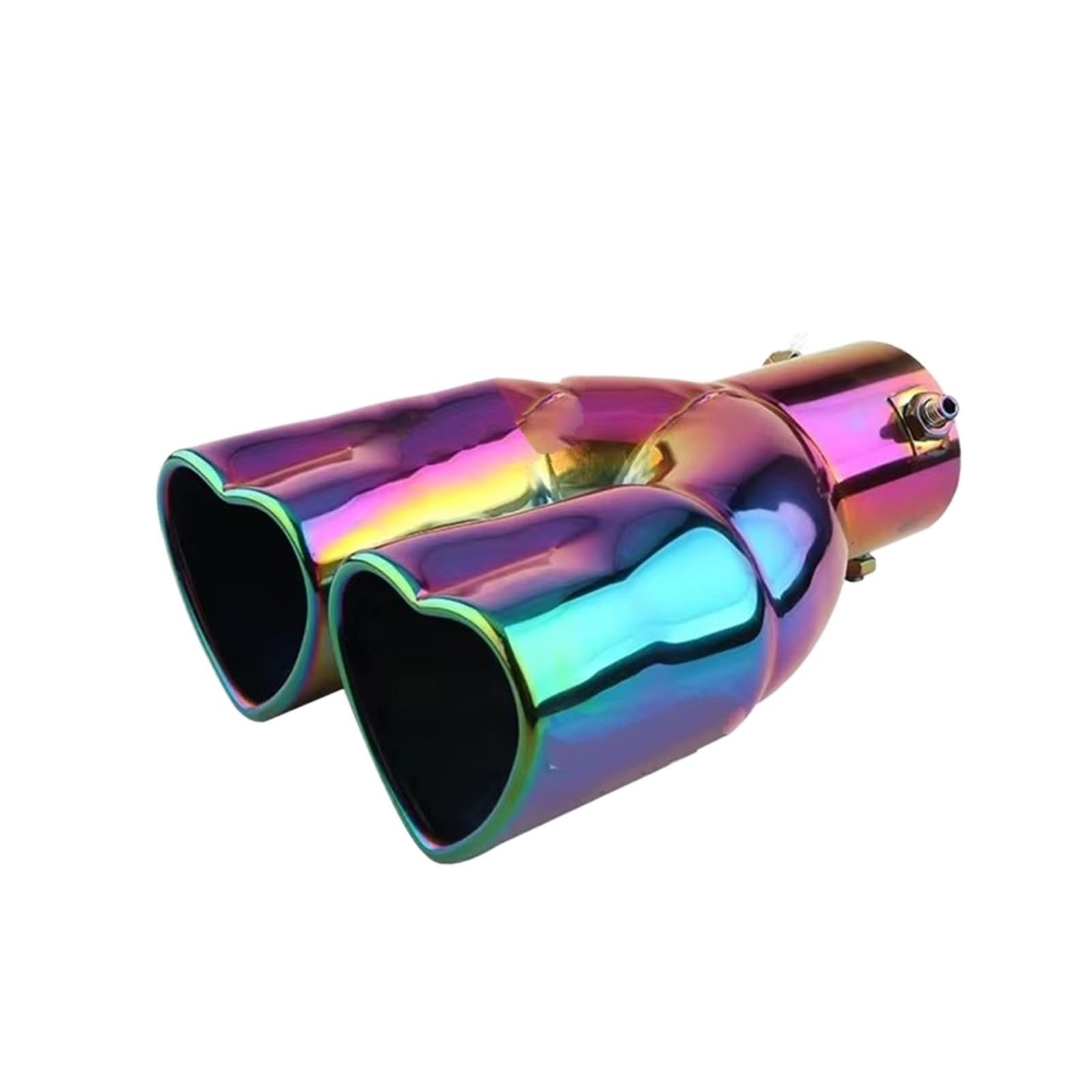 Edelstahl Auspuff Endrohr Universelles herzförmiges Auto-Auspuff-Endrohr, 2,5-Zoll-Herz-Auto-Edelstahl-Auslassrohr(Straight color)