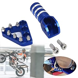 Embout de levier de frein moto + couvercle de levier de vitesses pour EXC EXCF SX SXF XC XCF XCW XCFW 125-530 250 350 450 2004-2010 690 SMC 950 990 Adventure – Bleu