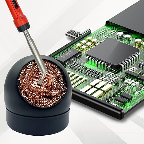 Image of Soldering Iron Tip Cleaner, Solder Tip Cleaning Wire, with 4 Soft Coiled Brass Wire ball