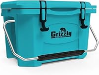 Vista 70 de Grizzly 20 Cooler Cofre de hielo de 20 cuartos de galón duradero con aislamiento rotomoldeado Fabricado en Estados Unidos Garantía de por vida