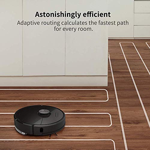 Image of roborock S6 Robot Vacuum, Robotic Vacuum Cleaner and Mop with Adaptive Routing,Multi-Floor Mapping, Selective Room Cleaning, Super Strong Suction, and Extra Long Battery Life, Works with Alexa(Black)