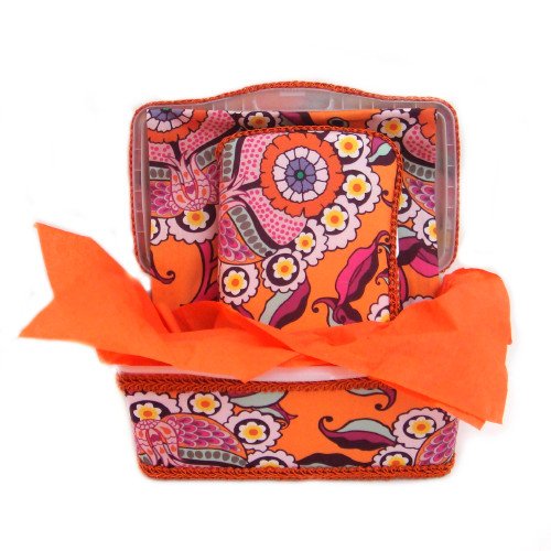 Antique Inspired Orange 3 Piece Set Baby Basket