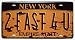 ERLOOD New York 2FAST4U, Empire State, United States,Retro Vintage Auto License Plate Tin Sign Embossed Tag Size Home Pub Bar Decor 6 X 12
