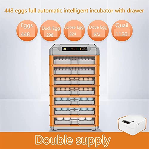 CXSMKP Brutmaschine,Vollautomatisch Inkubator mit LED Temperaturanzeige, 36-448 Eier, Inkubationsgerät, Schlüpfen Von… – Bild 3