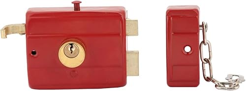 Miniatura 8 de Cerradura de llanta, cerradura de seguridad resistente Cerradura de perno muerto con llaves para puerta delantera, puerta de madera, puerta de