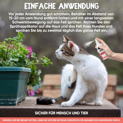 Floh & Zeckenschutz für Hunde & Katzen - Floh & Zeckenspray - Natürliches Flohmittel für Wohnung & Möbel - 500ml Zeckenschutz mit Pfefferminz & Rizinusöl - Flohspray - Anti Milben Spray - animigo