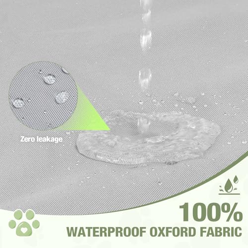 Lekereise Outdoor Hundebett Wasserdicht, Aufblasbar Hundeliege 126x66x12cm ideal für Mittelgroße und Kleine Hunde, Abnehmbarer und Waschbarer Bezug, Hundekorb für Reisen und den Garten (Grau)